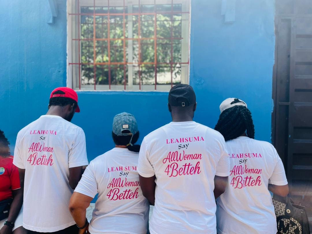 AllWoman4Betteh supporters wearing branded t-shirts